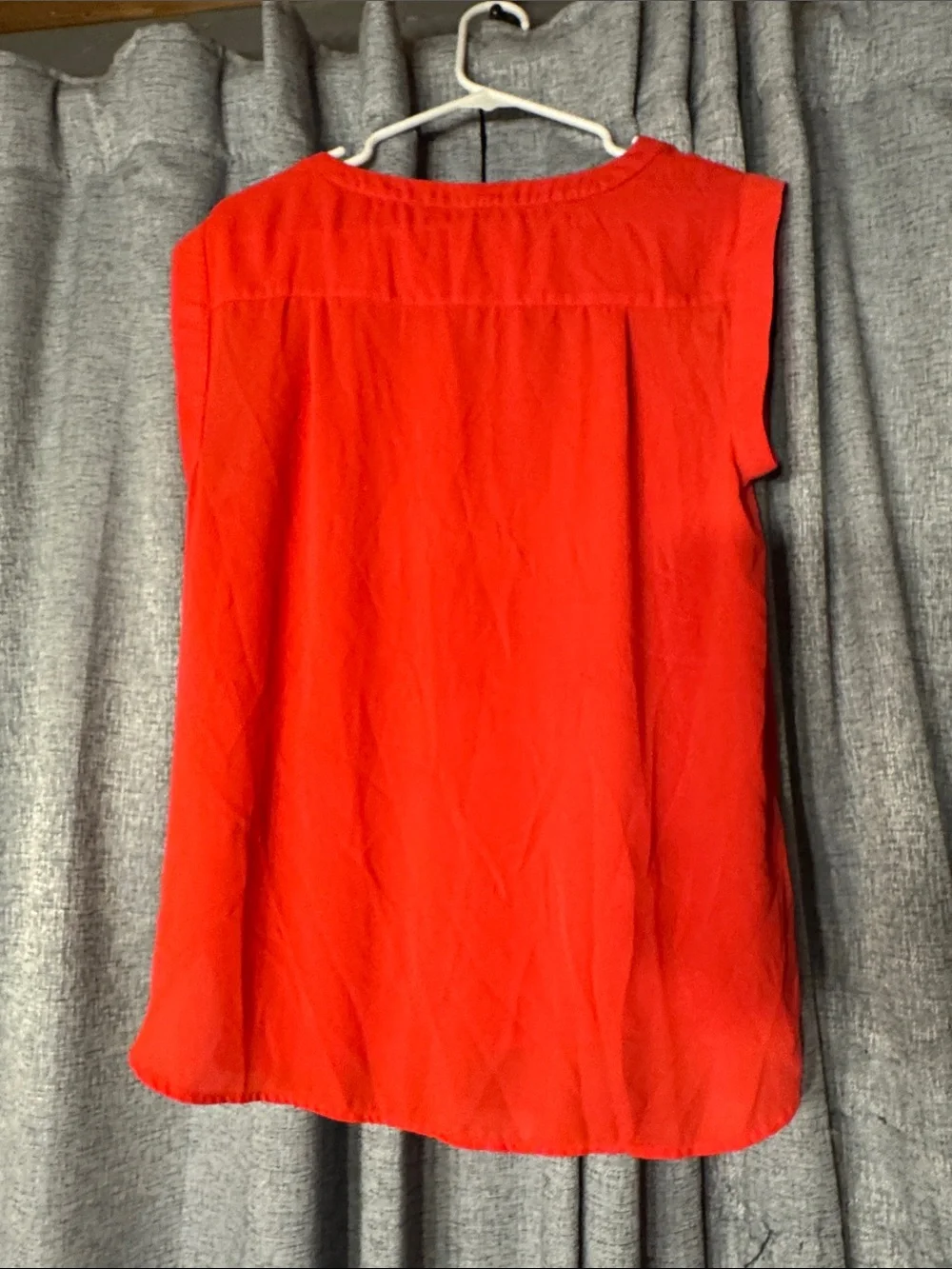 Womens Coral Sleeveless Blouse